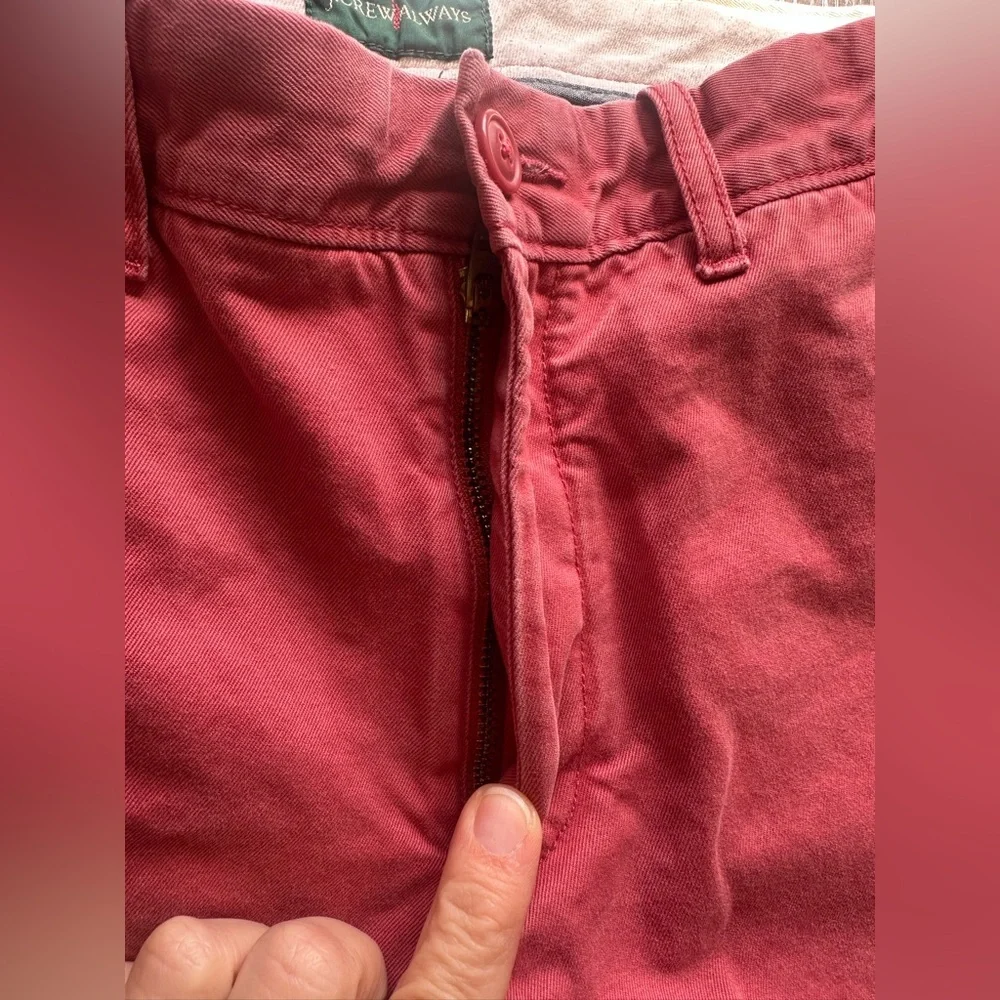 J. Crew Men's 484 Slim-Fit Stretch Coral-Red Chino Pants Size 32/34